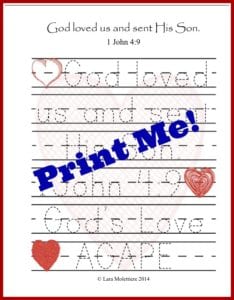 print me valentines tracing sheet