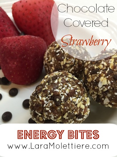 raw chocolate strawberry energy bites