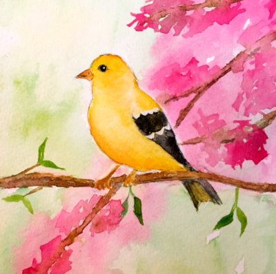 goldfinch watercolor you are a masterpiece